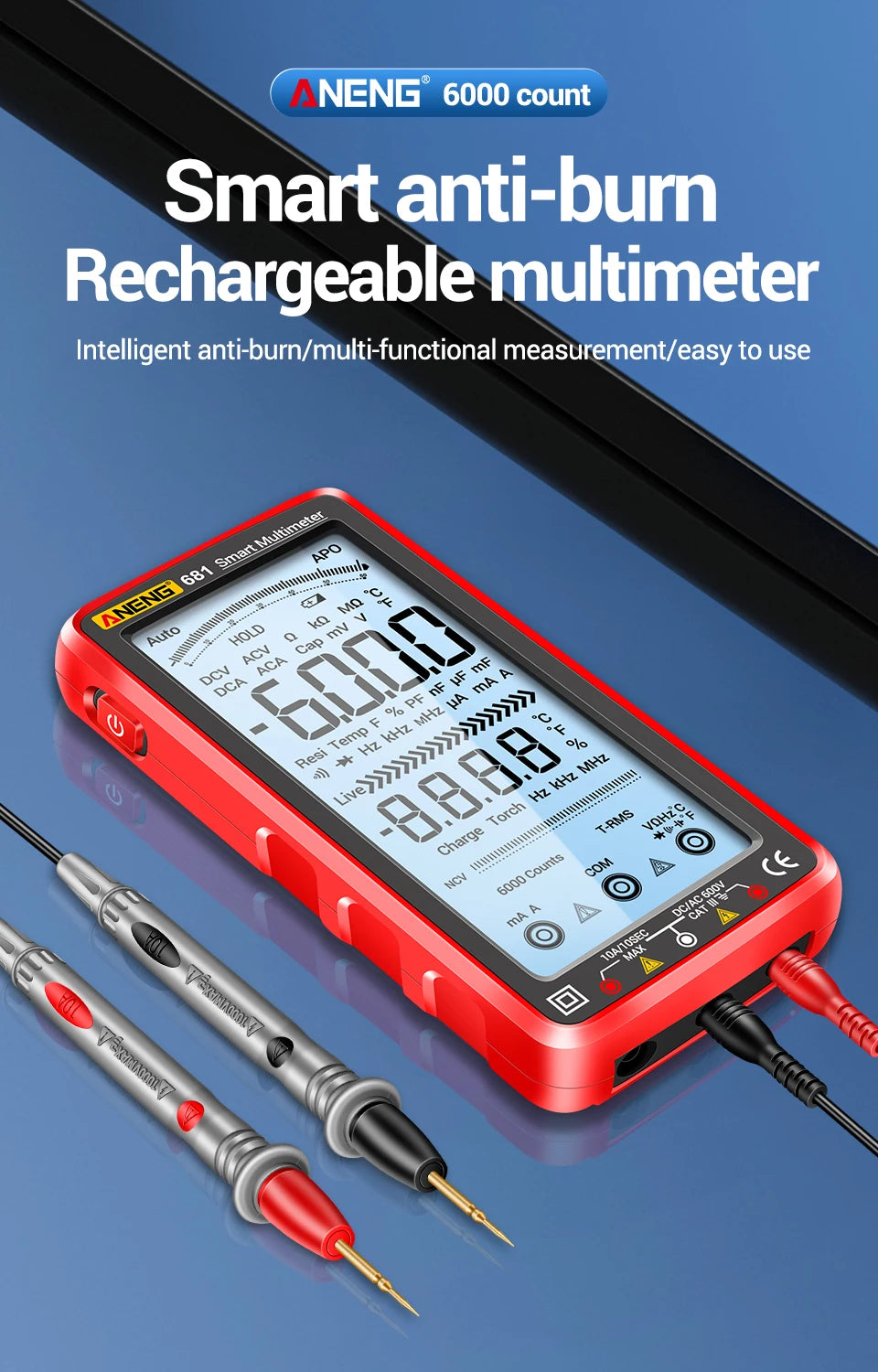 ANENG 681 Rechargeable Digital Multimeter