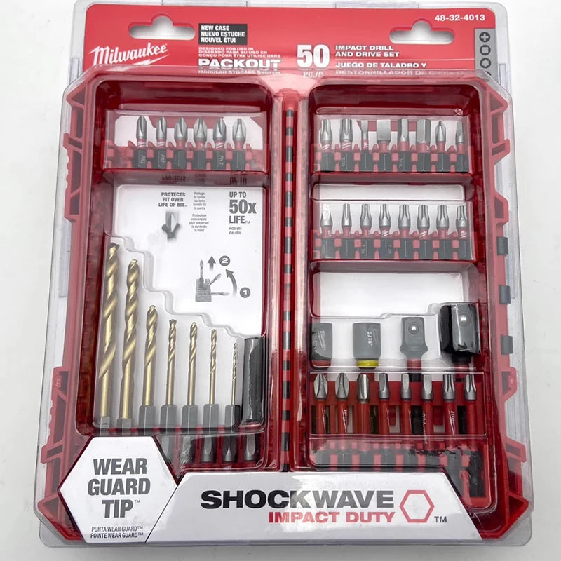 Milwaukee 48-32-4013 SHOCKWAVE 50-Piece Impact Duty Drill & Drive Bit Set