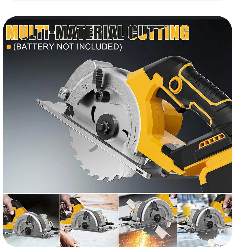 EGOD 5-Inch Brushless Circular Saw – Cordless, Fits Dewalt 20V Battery