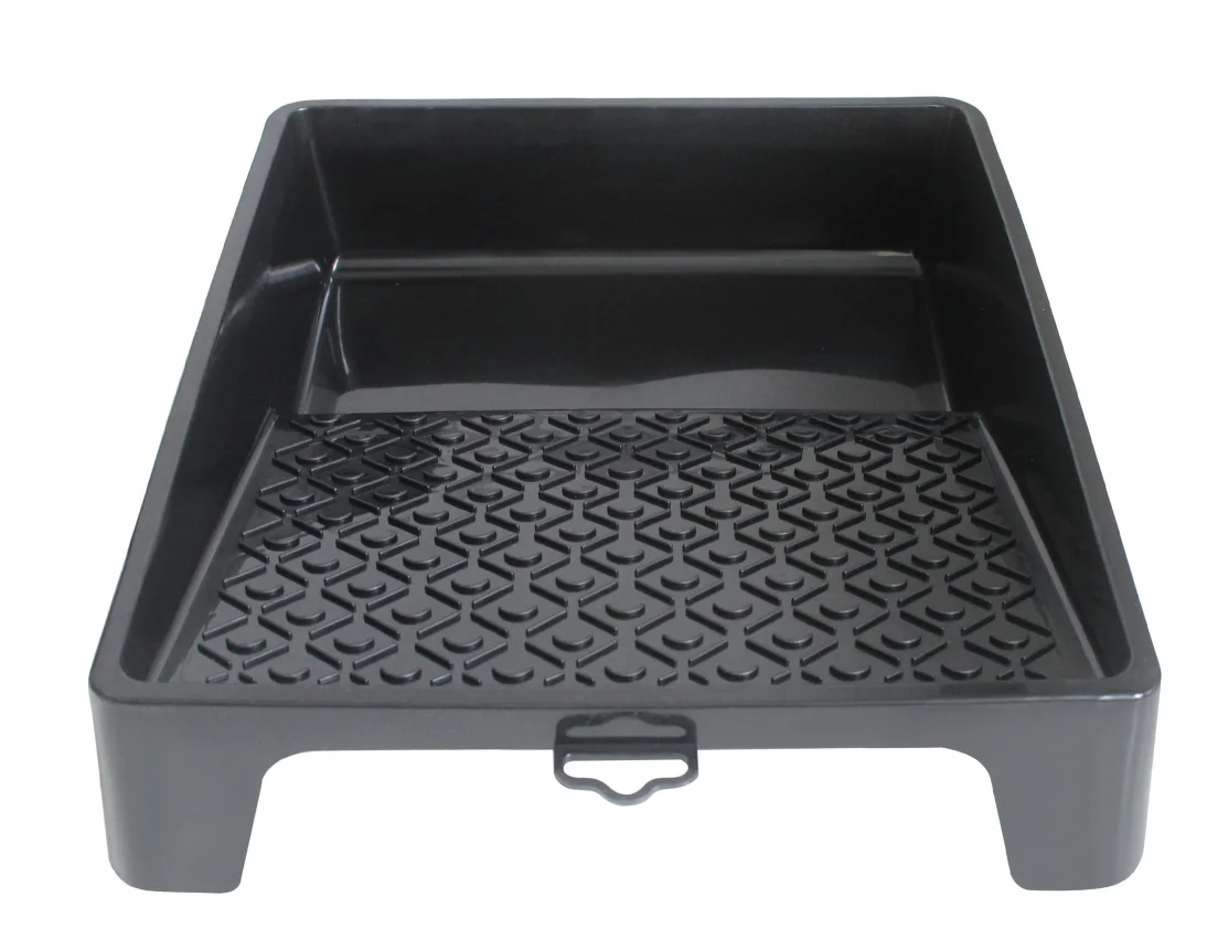 10-Inch Paint Tray, Black Plastic Paint Pan for Rollers & Brushes