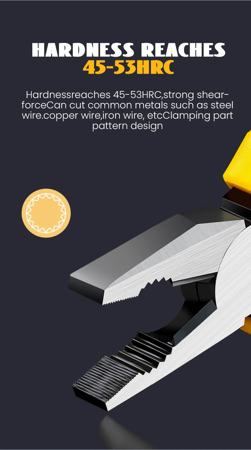 3PCS Pliers Set – 8" Wire Pliers, 6" Needle Nose & Diagonal Cutting Pliers