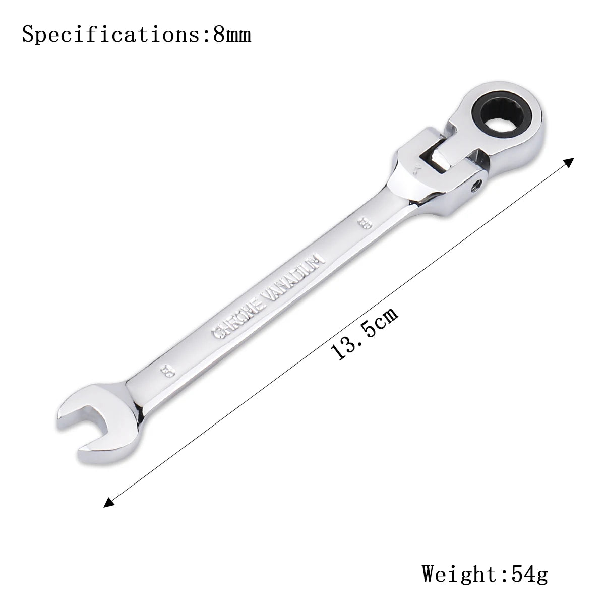 Ratchet Wrench Spanner 72-Tooth Flexible Head