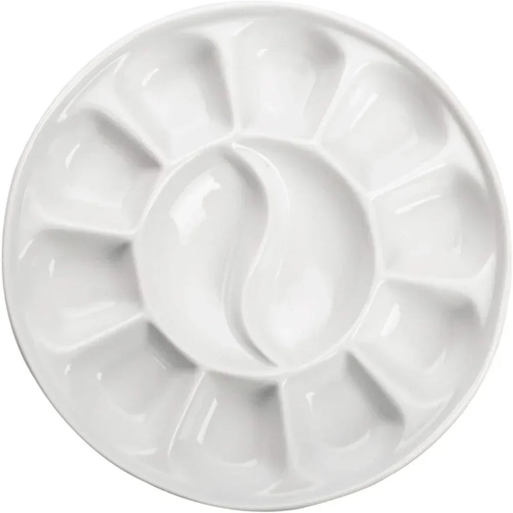 12-Well Round Porcelain Watercolor Palette