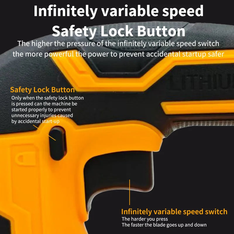 Mamidw Cordless Electric Jig Saw – 2700RPM, For Dewalt 20V Battery