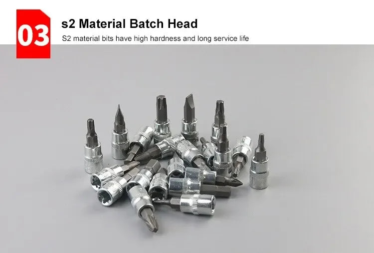 46-Piece 1/4-Inch Car Repair Socket & Wrench Tool Kit