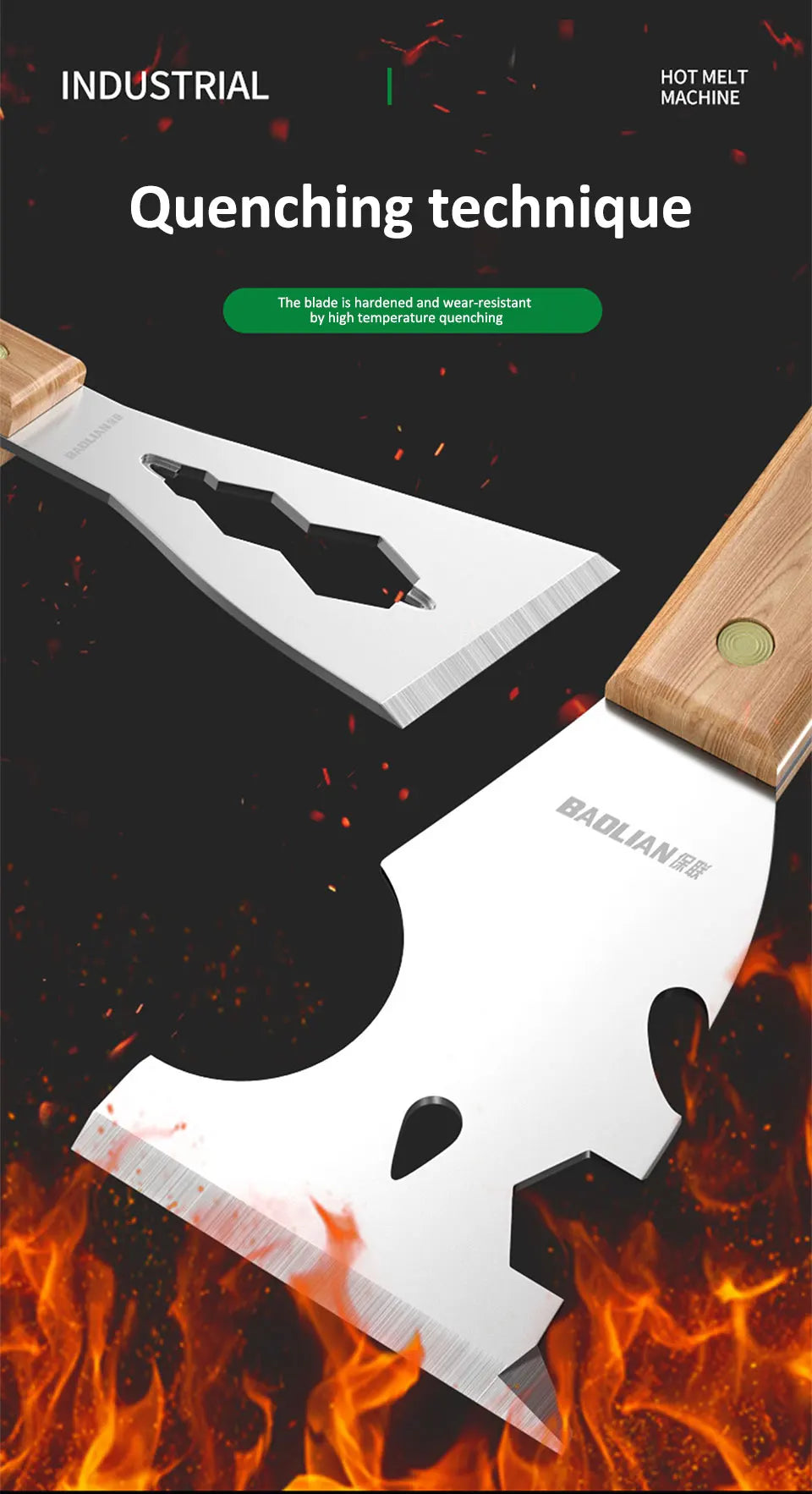 Stainless Steel Painter Scraper with Hammerhead