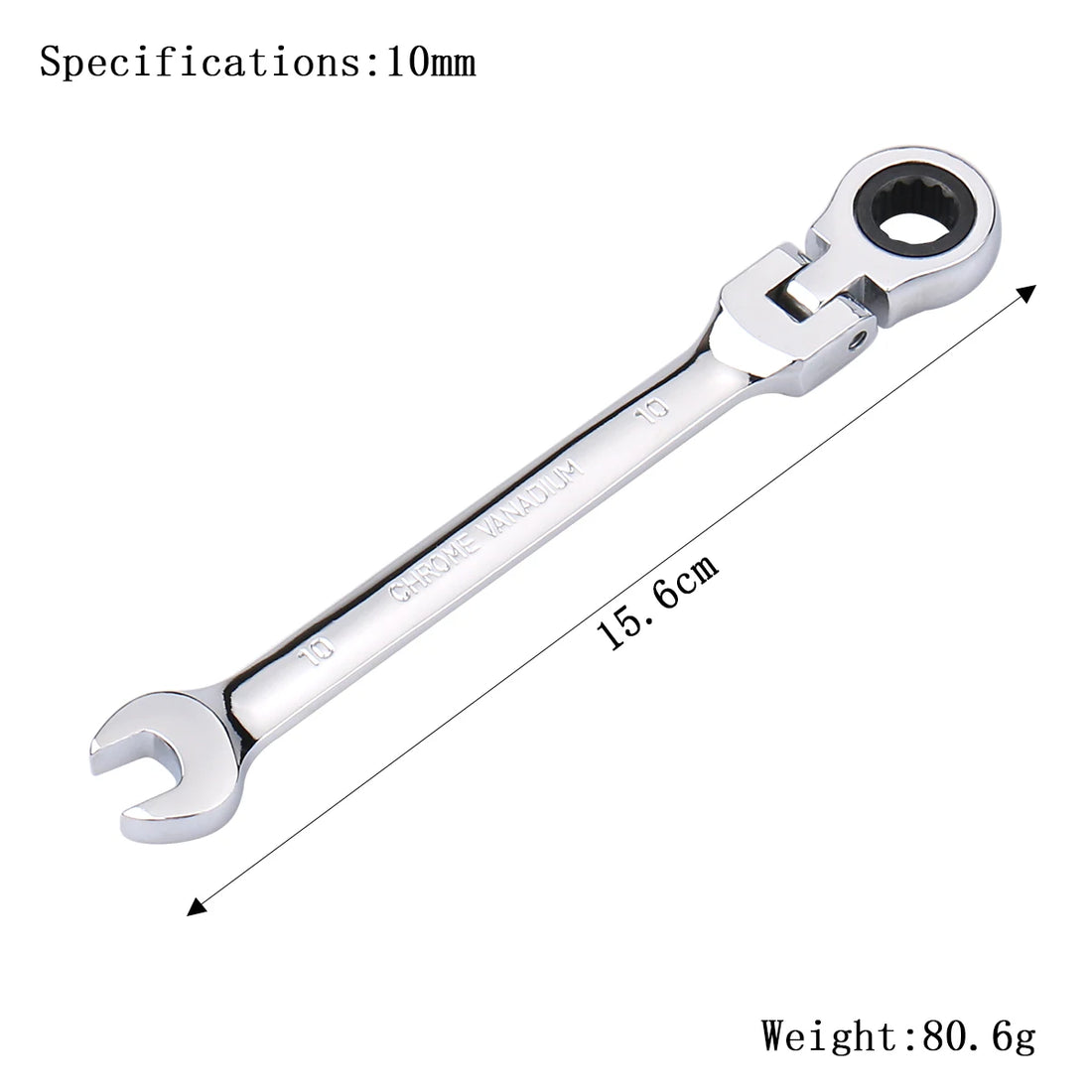 Ratchet Wrench Spanner 72-Tooth Flexible Head