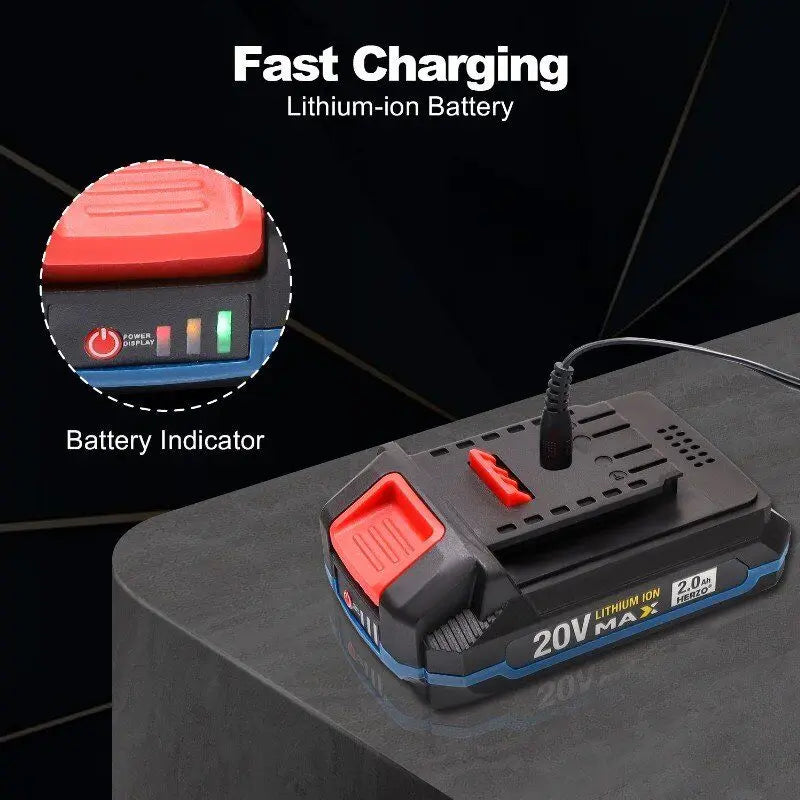 HERZO 20V Cordless Brushless Oscillating Multi-Tool – Cutting, Scraping, Sanding