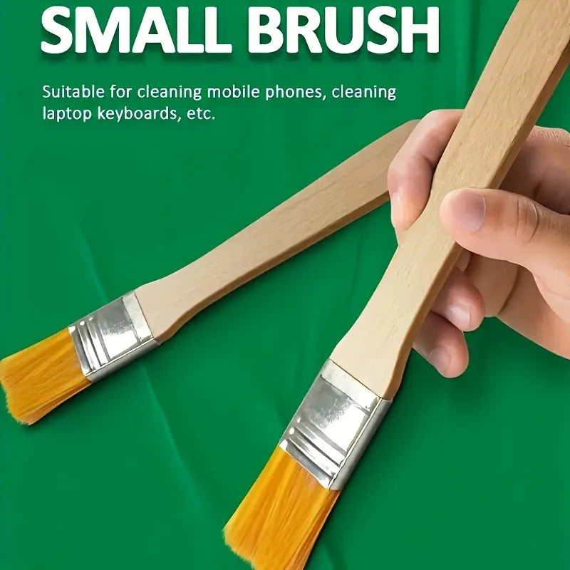 24/48/72 Pcs Nylon Paint Brushes with Short Wooden Handle