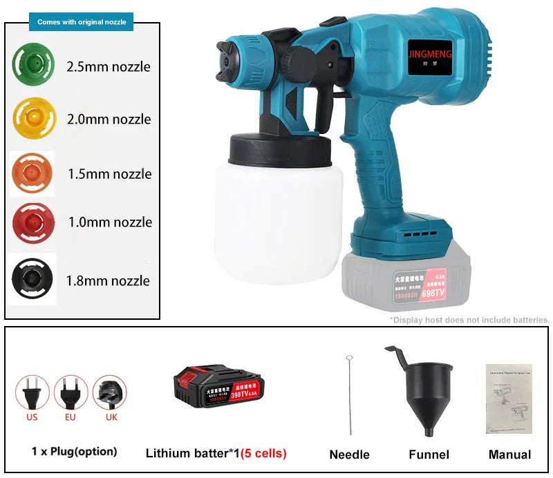 800ML Cordless Electric Spray Gun