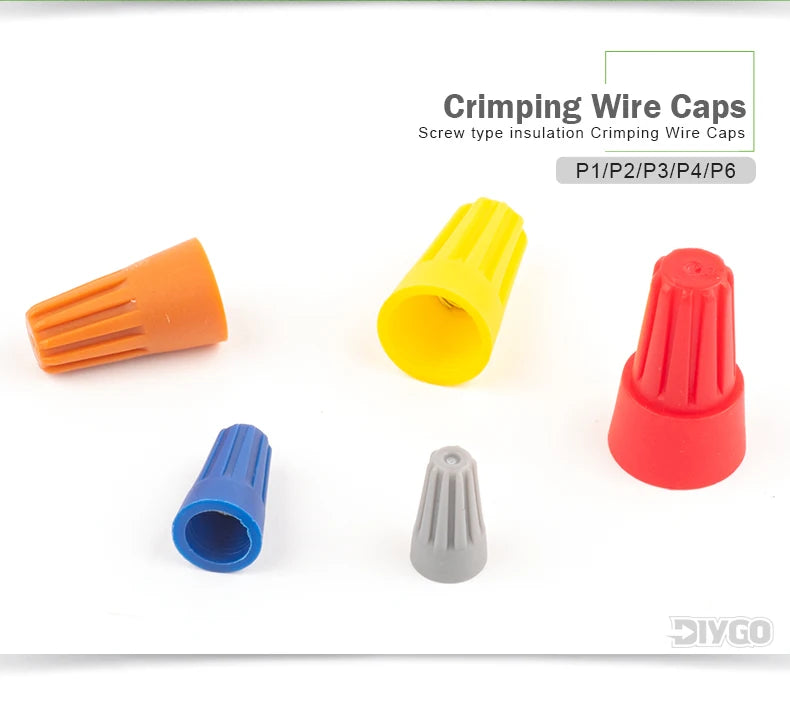 50PCS Colorful Electrical Wire Connectors – Insulated Crimp Twist Nuts