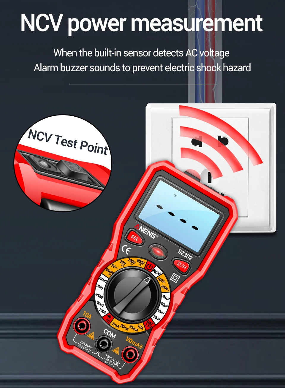 ANENG SZ302 LCD Digital Multimeter