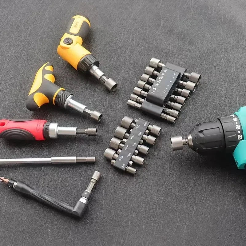 Hexagon Socket Screw Bolt Driver Wrench Adapter Set