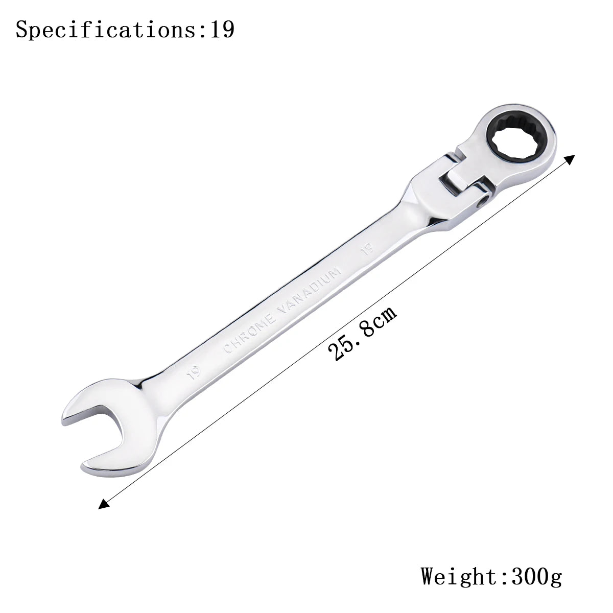 Ratchet Wrench Spanner 72-Tooth Flexible Head