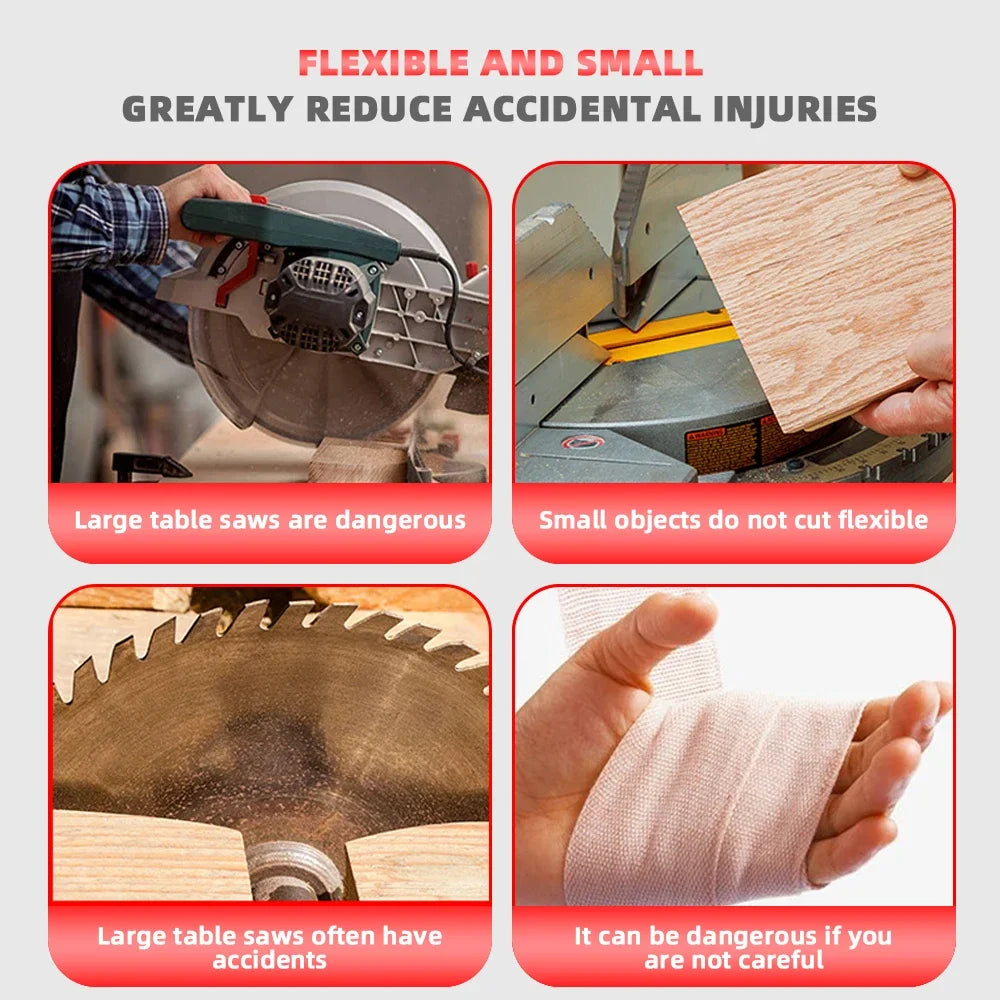 96W Mini Bench Table Saw – Adjustable DIY Woodworking Cutter