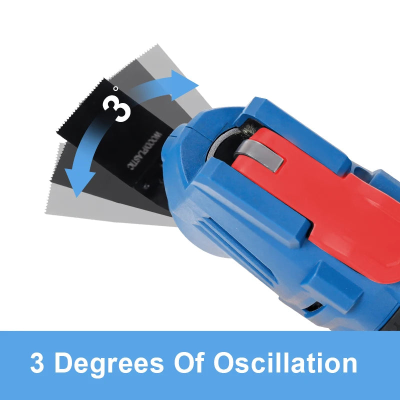 HERZO 20V Cordless Brushless Oscillating Multi-Tool – Cutting, Scraping, Sanding