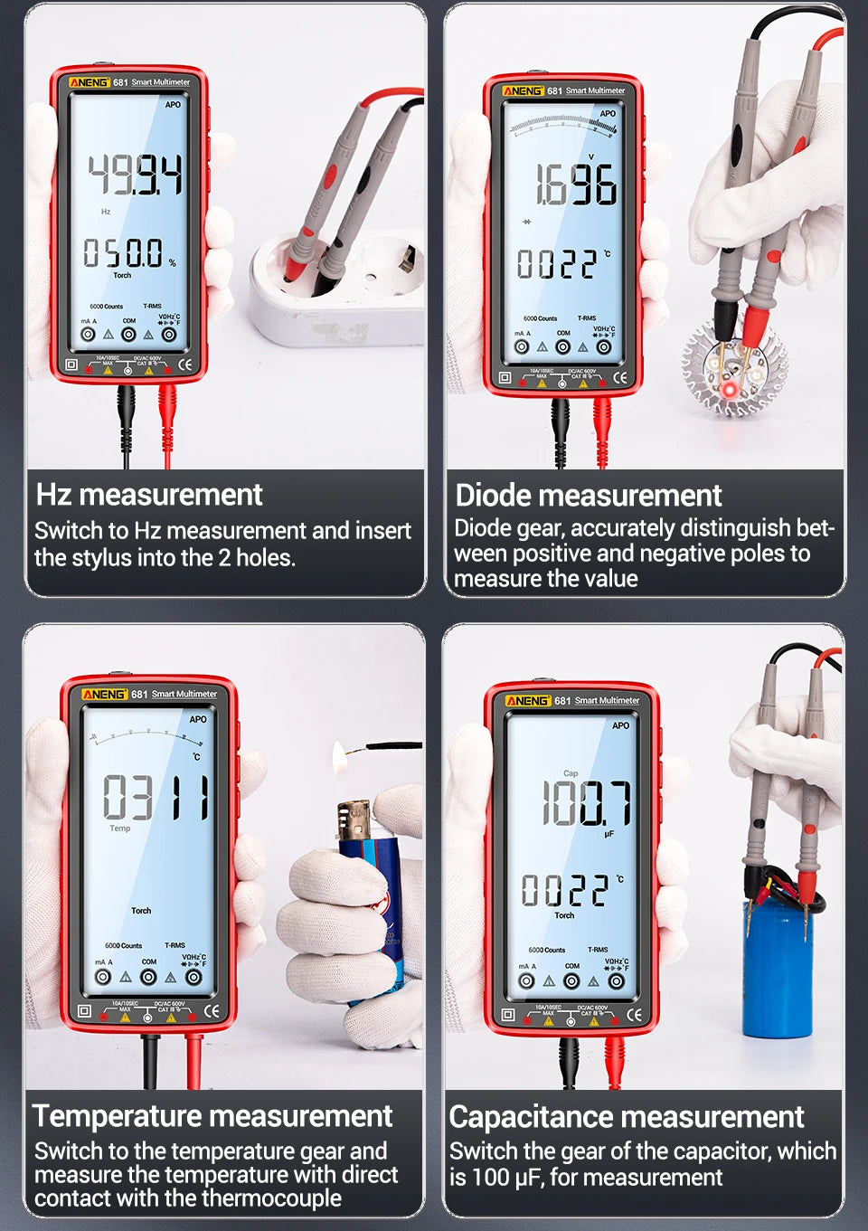 ANENG 681 Rechargeable Digital Multimeter