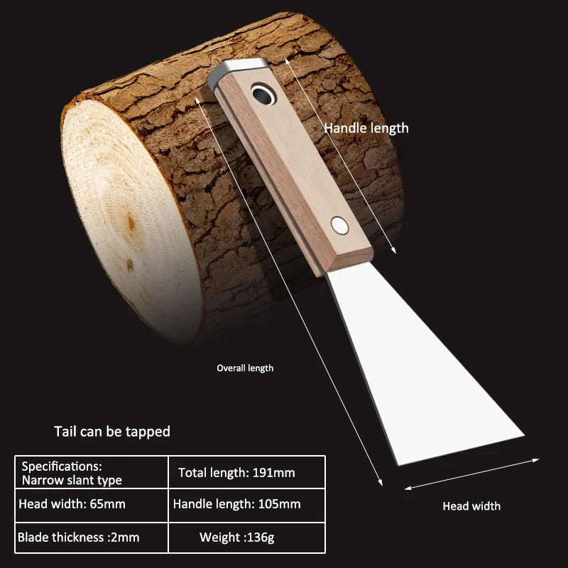 Stainless Steel Painter Scraper with Hammerhead