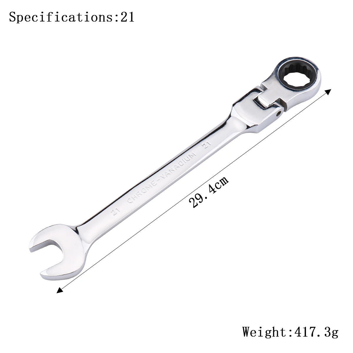 Ratchet Wrench Spanner 72-Tooth Flexible Head