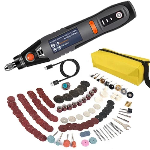 35W USB Cordless Rotary Tool Dremel DIY Mini Drill Engraving Pen Electric 3 Speed Mini Wireless Drill Set 8500r-21000r/min