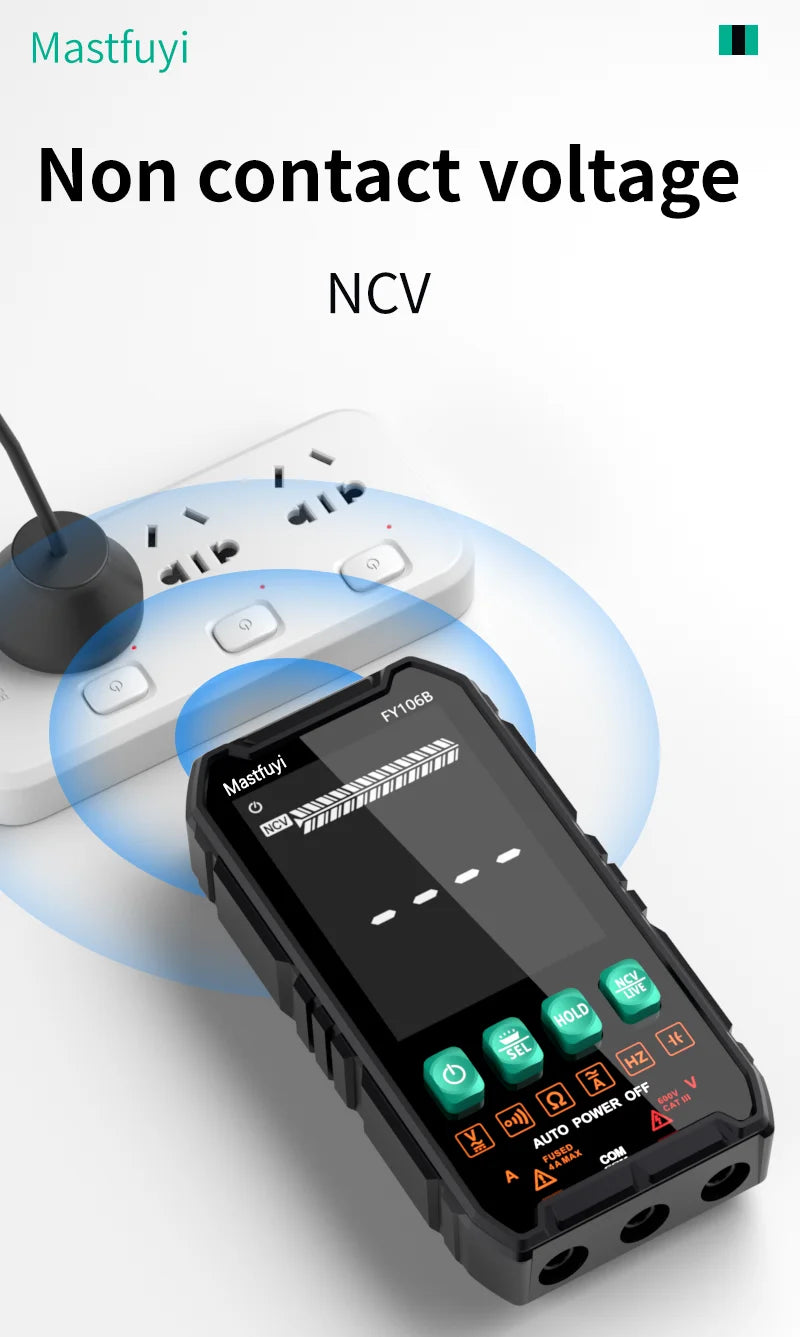 MASTFUYI Digital Multimeter – True RMS Auto-Range Volt/Amp/Ohm Tester