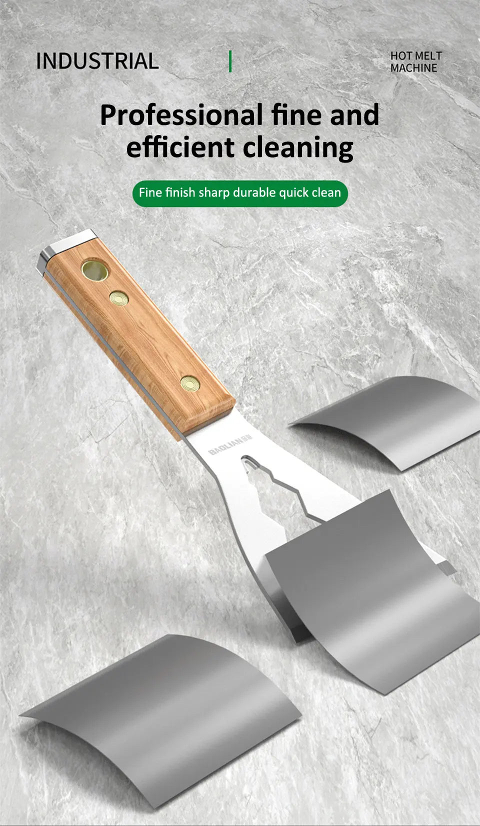 Stainless Steel Painter Scraper with Hammerhead