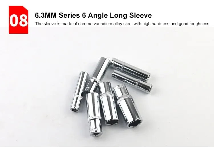 46-Piece 1/4-Inch Car Repair Socket & Wrench Tool Kit