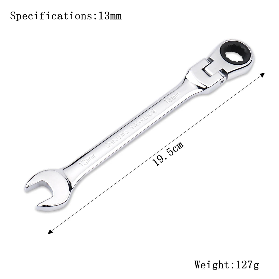Ratchet Wrench Spanner 72-Tooth Flexible Head