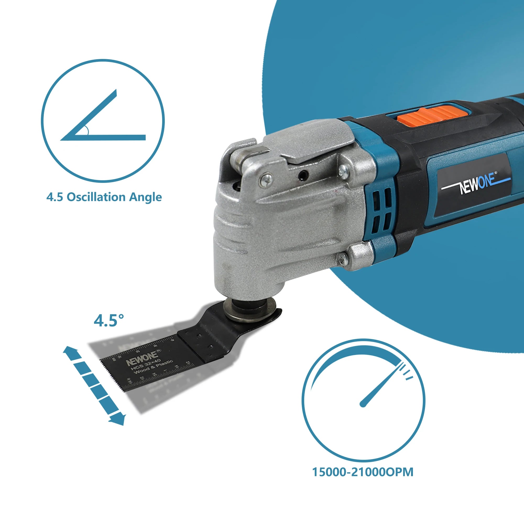 600W Quick-Change Oscillating Multi-Tool – 120V/230V Electric Saw