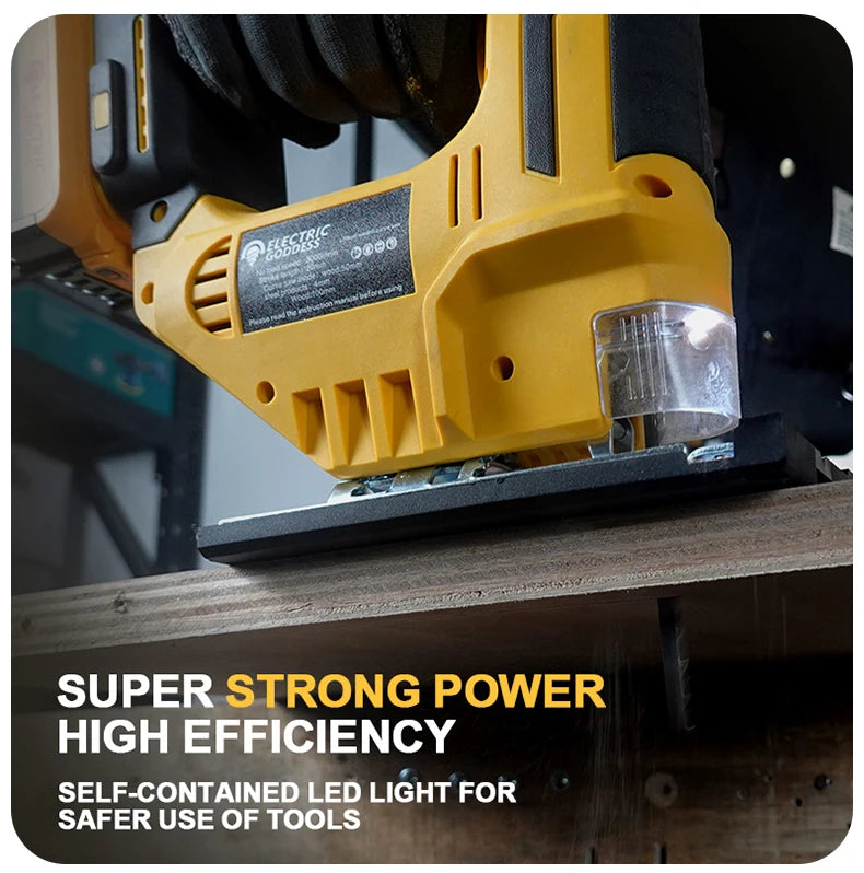 Electric Goddess Cordless Jig Saw – 2700RPM, 3-Speed, Fits Dewalt 20V