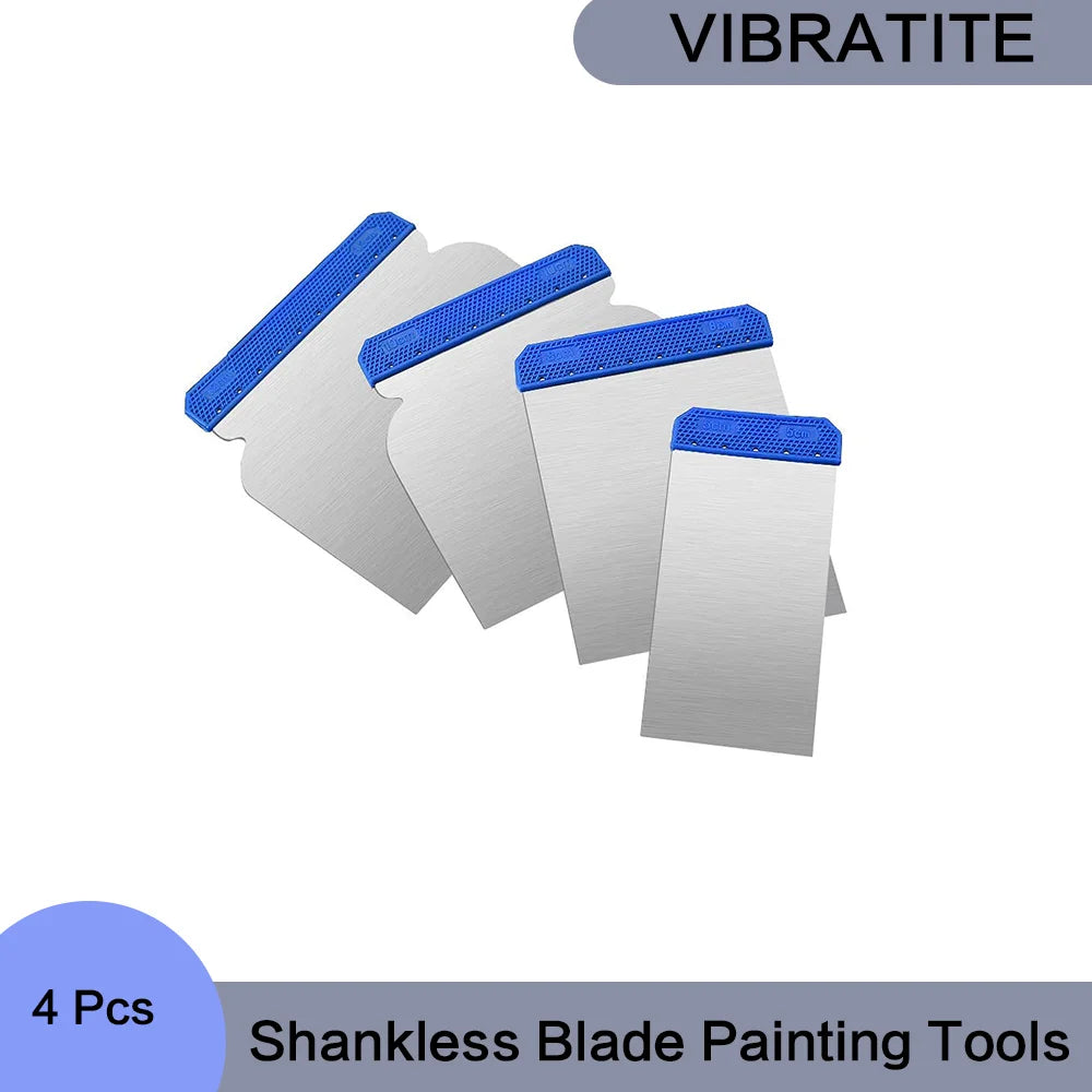 4Pcs Putty Knife Set – Shankless Blade Painting & Plastering Tools