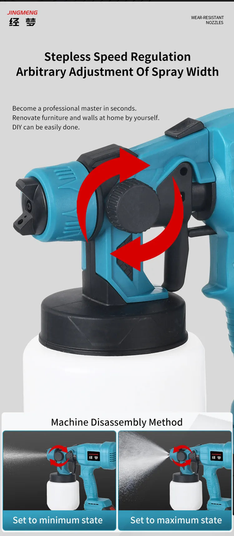 800ML Cordless Electric Spray Gun
