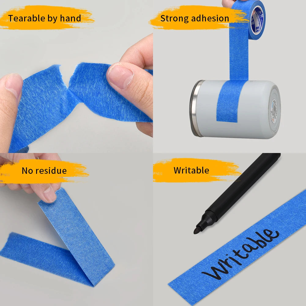 Blue Painter’s Tape – 10m/20m/50m Residue-Free Masking Tape for Painting & DIY