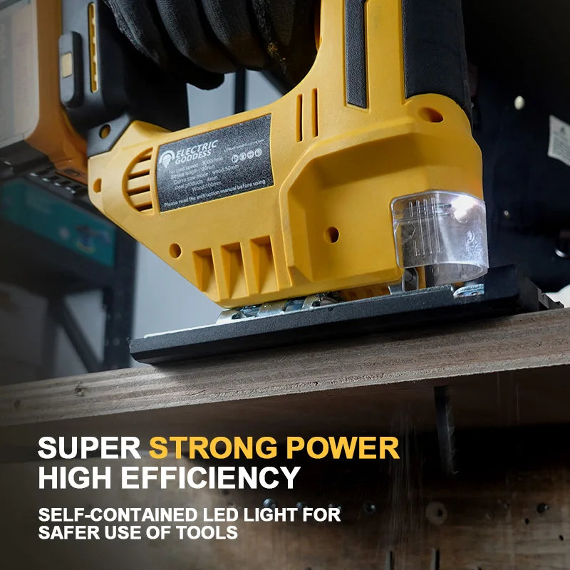 Electric Goddess Cordless Jig Saw – 2700RPM, 3-Speed, Fits Dewalt 20V
