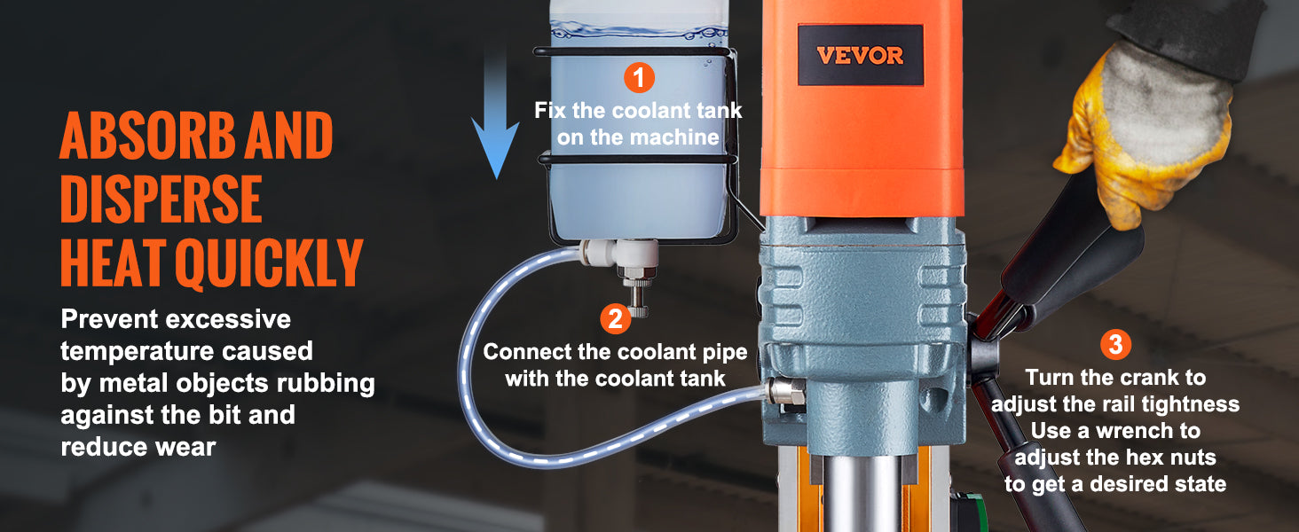 SucceBuy 1300W/1400W Magnetic Drill Press – 2" Electric Boring Machine